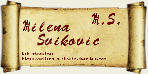 Milena Šviković vizit kartica
